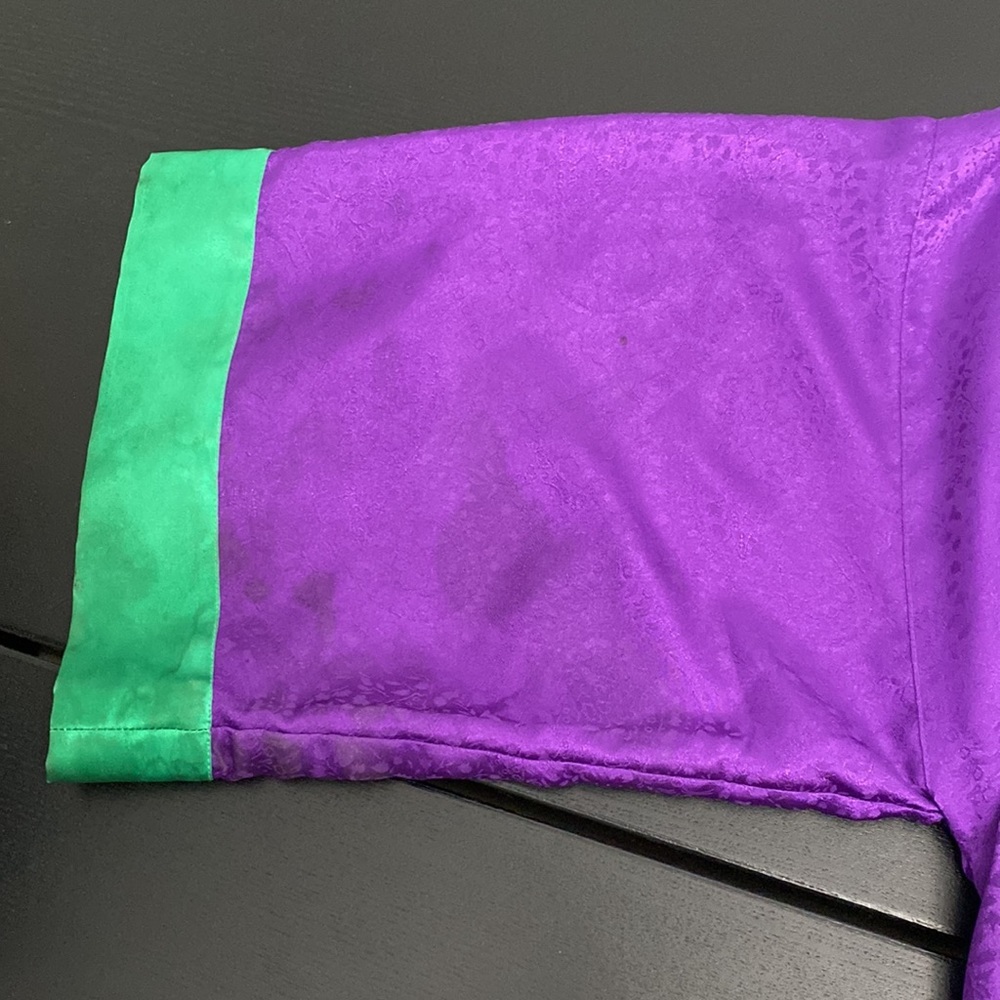 Victoria Secret Vintage Gold Label Purple and Green Robe - Picture 6 of 12